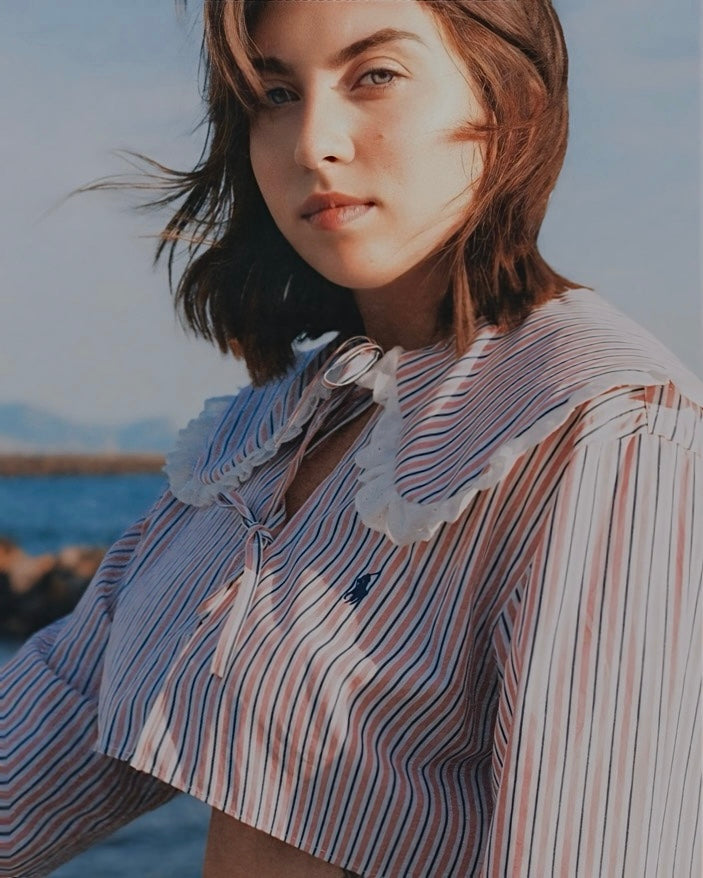 Camicia crop Ralph Lauren rielaborata “Bridgerton”