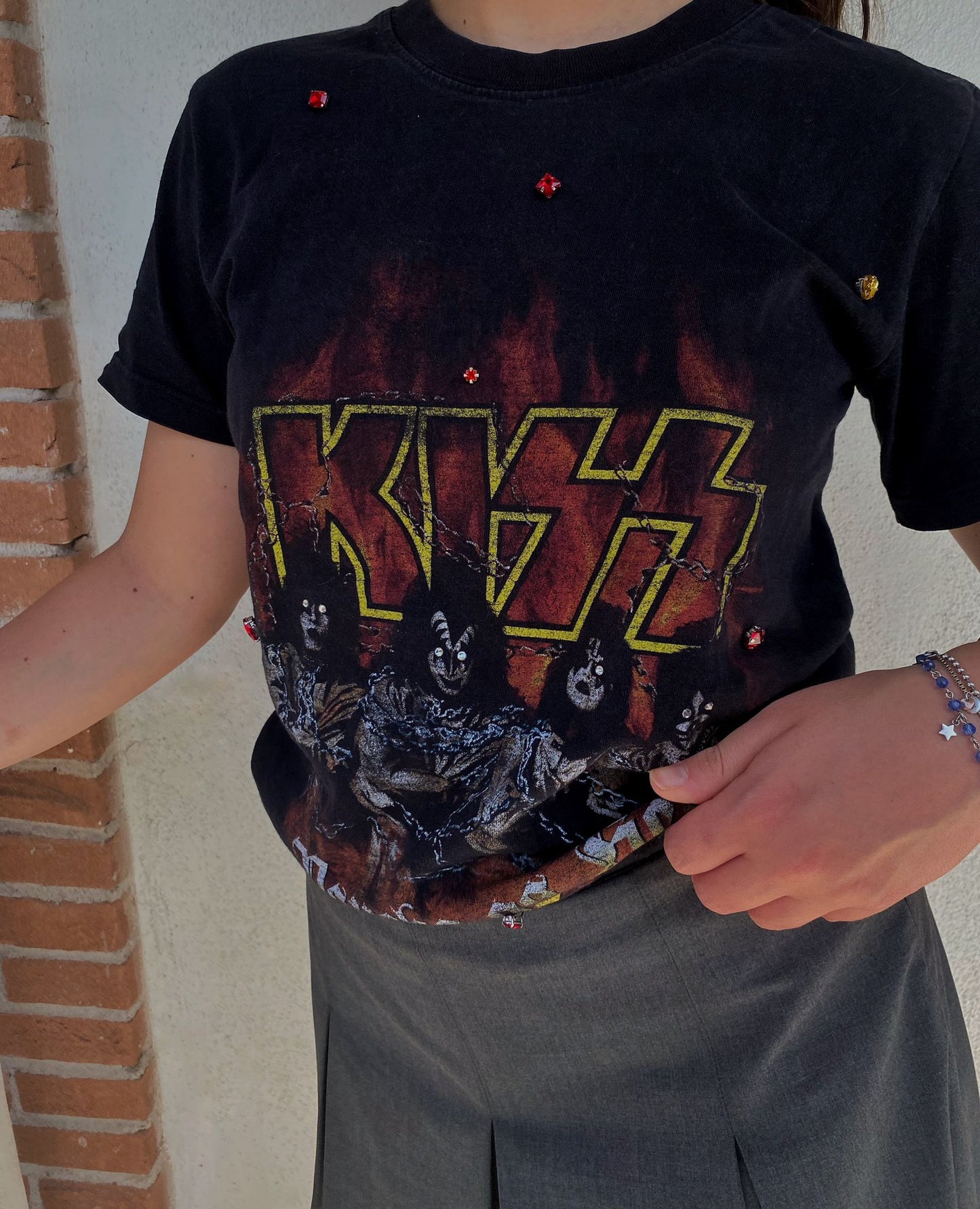 Maglia vintage Kiss rielaborata