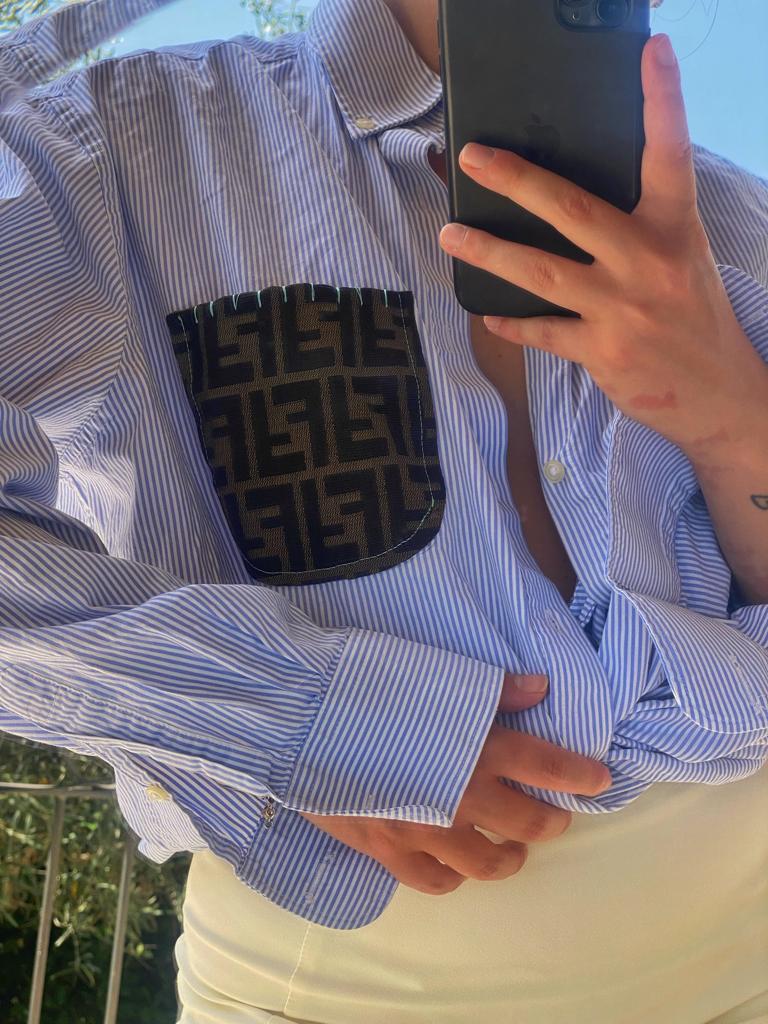 Camicia vintage rielaborata “FF”