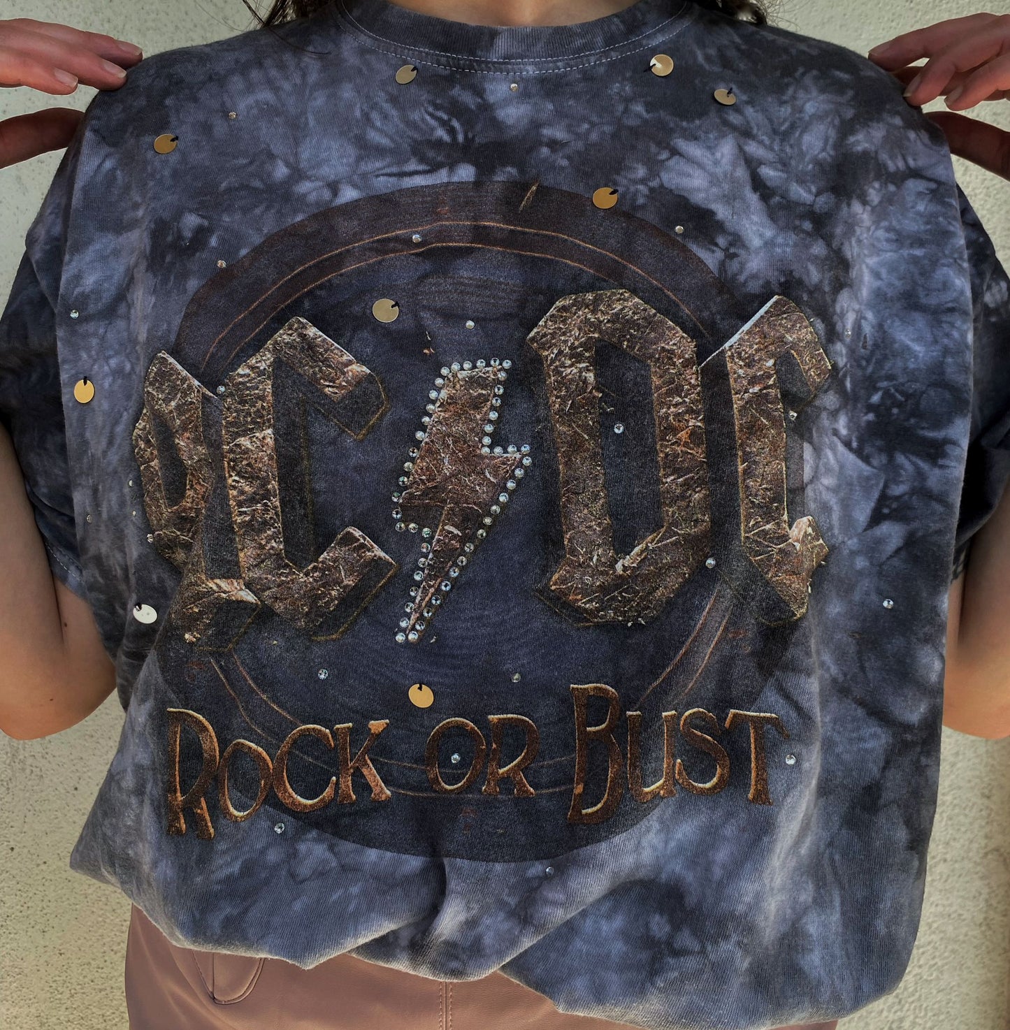 Maglia vintage AC DC rielaborata