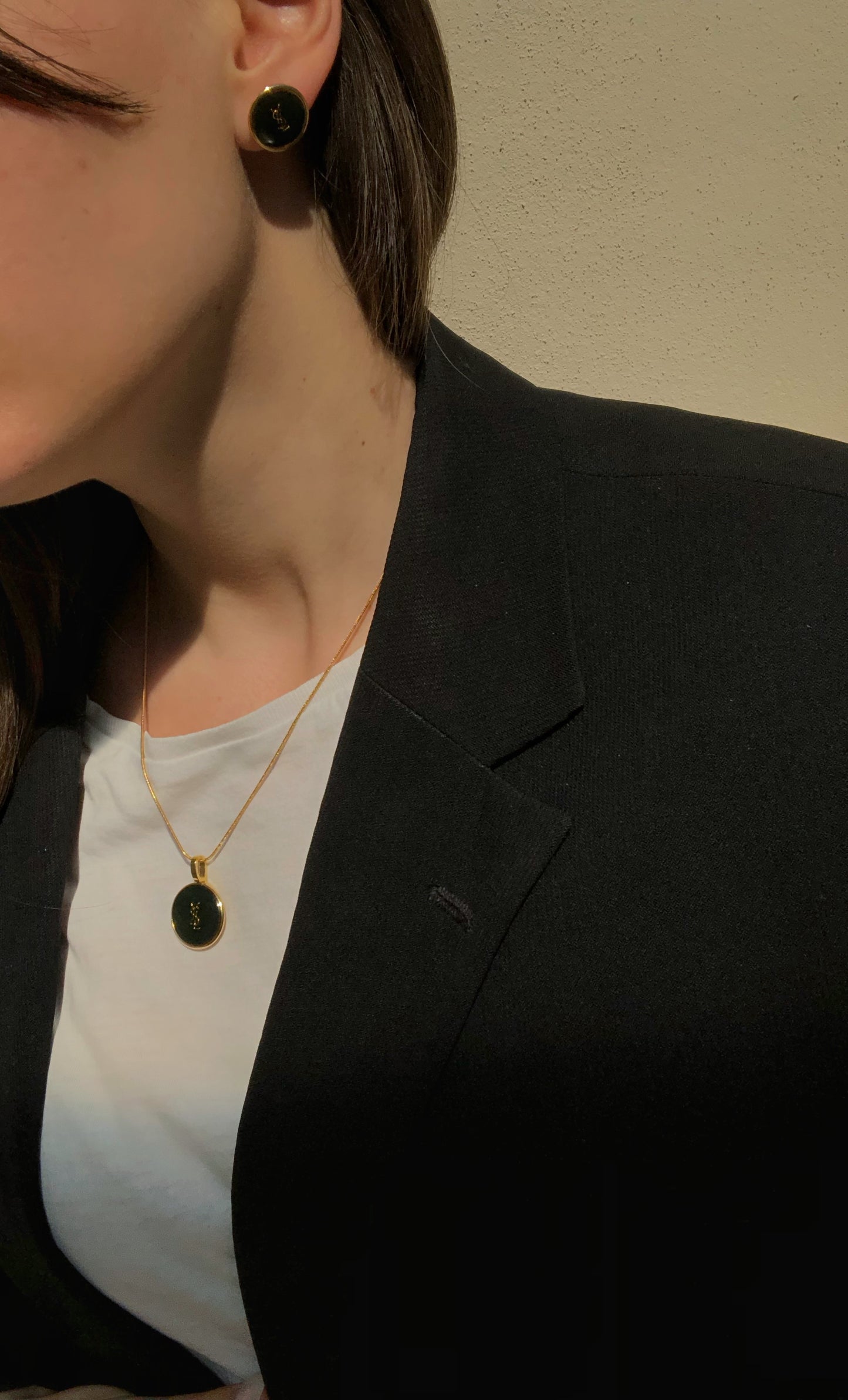 Orecchini bottone YSL
