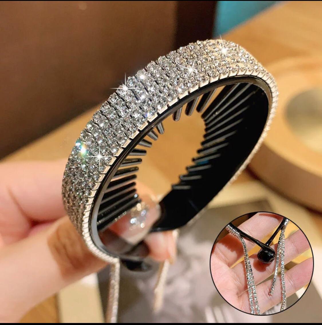 Fermaglio per acconciature con strass