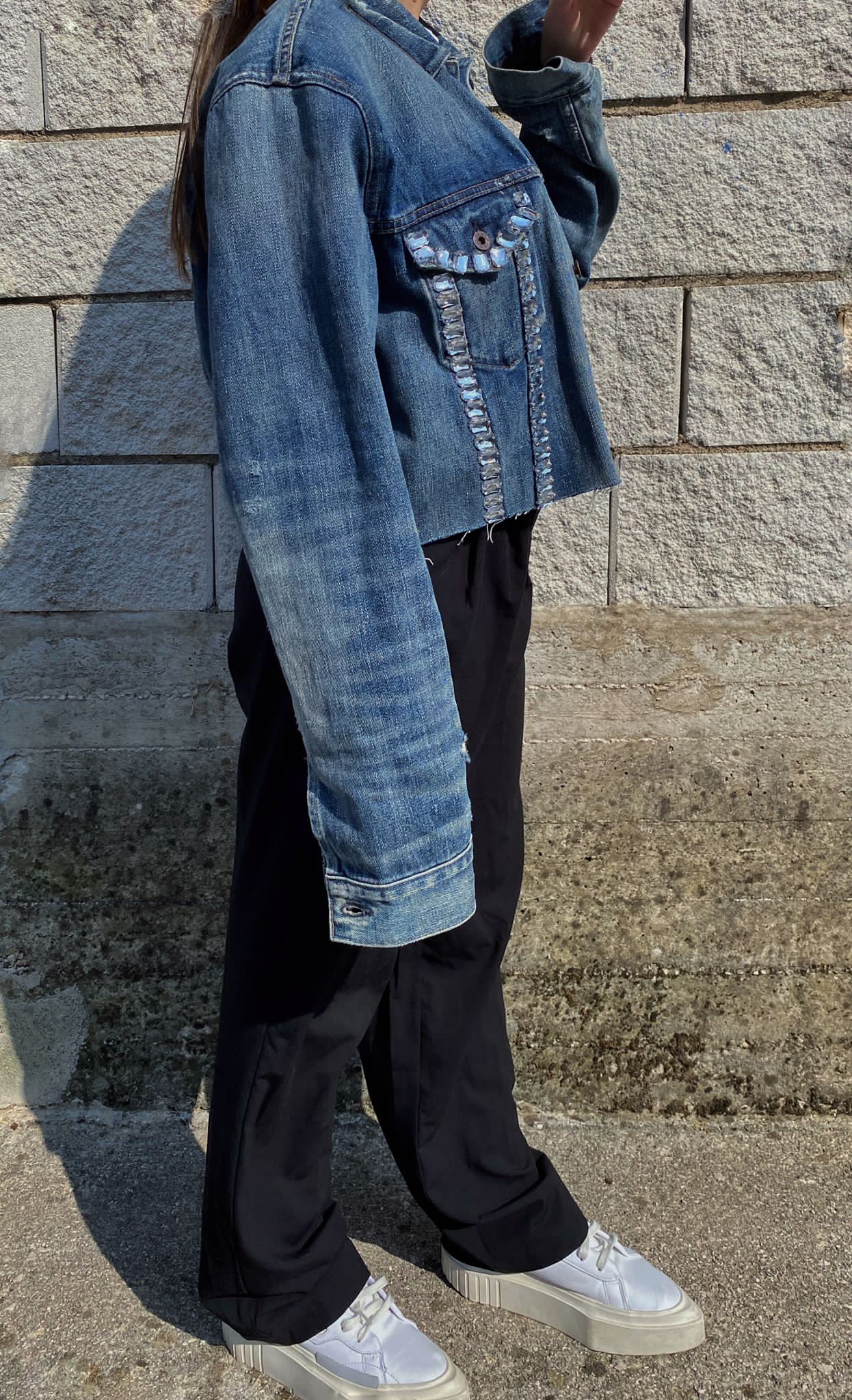 Jacket denim Ralph Lauren rielaborato