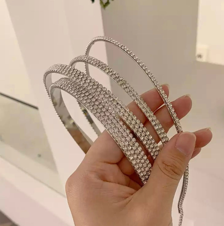 Cerchietto con strass pendenti