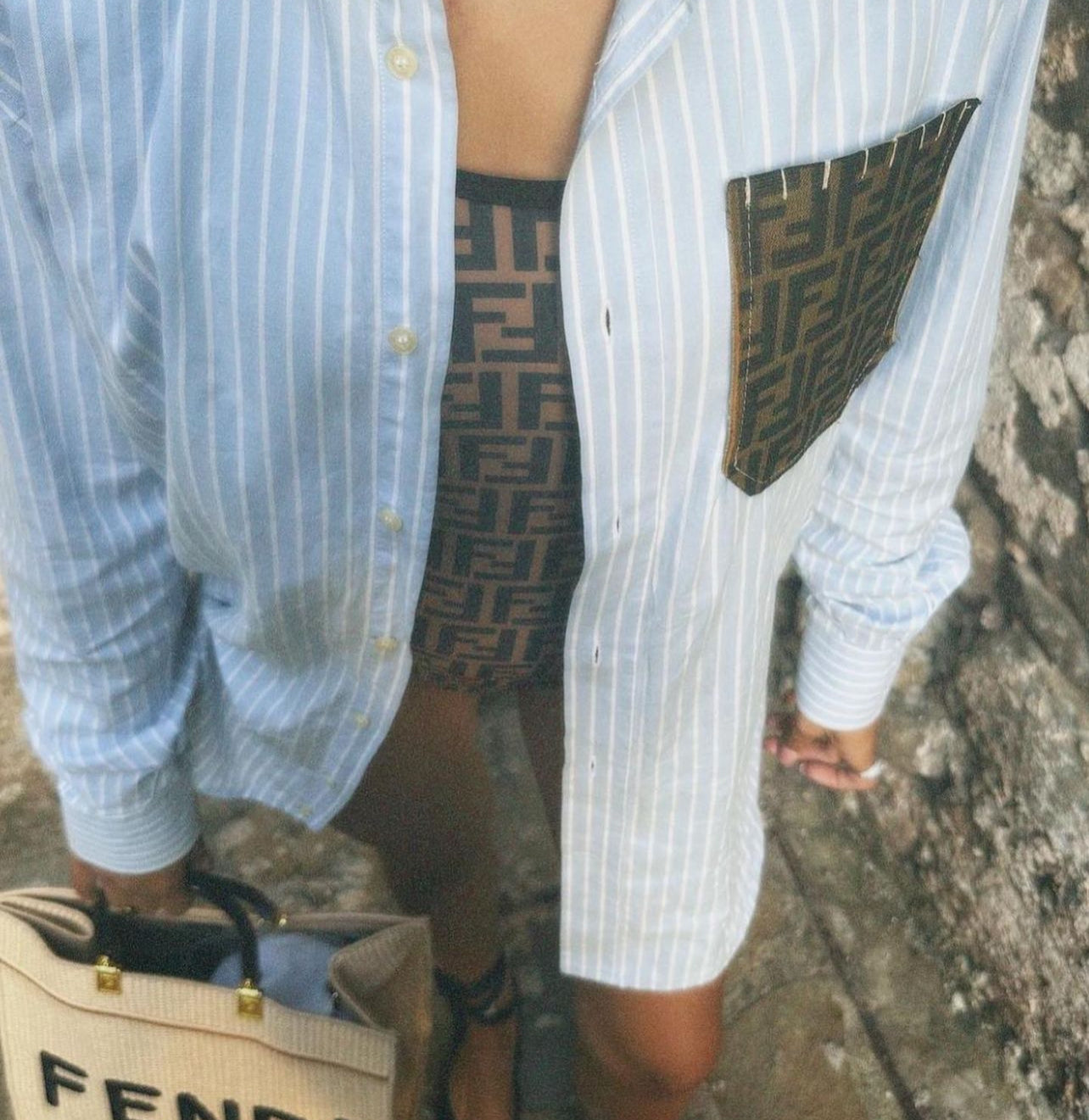 Camicia vintage rielaborata “FF”