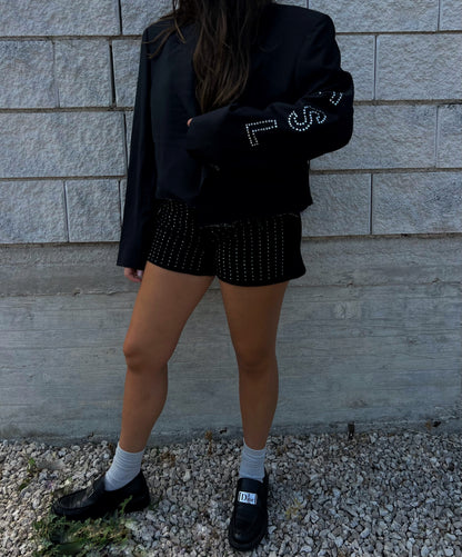 Blazer crop vintage rielaborato YSL