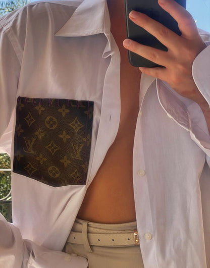 Camicia vintage rielaborata “LV”