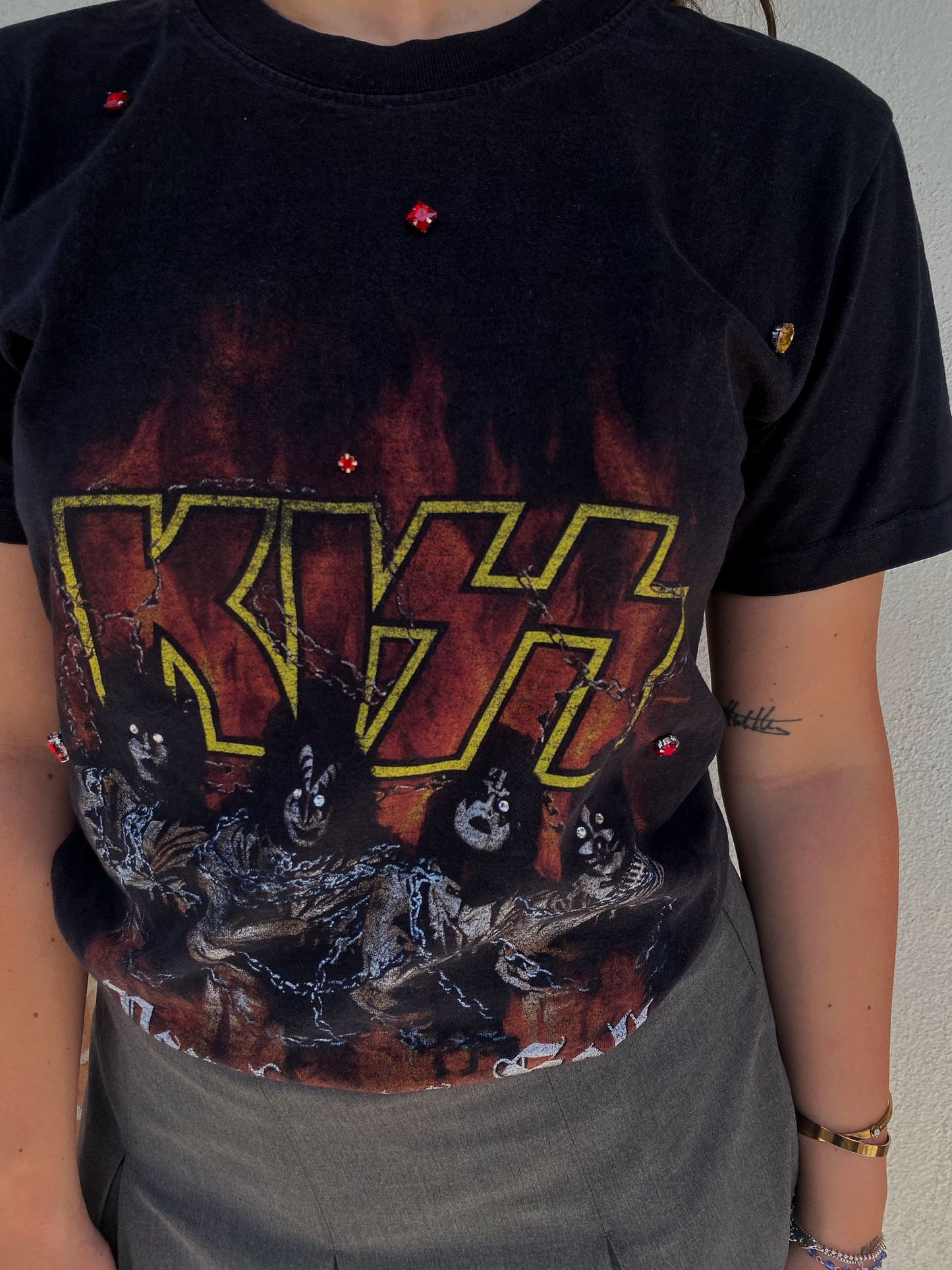 Maglia vintage Kiss rielaborata