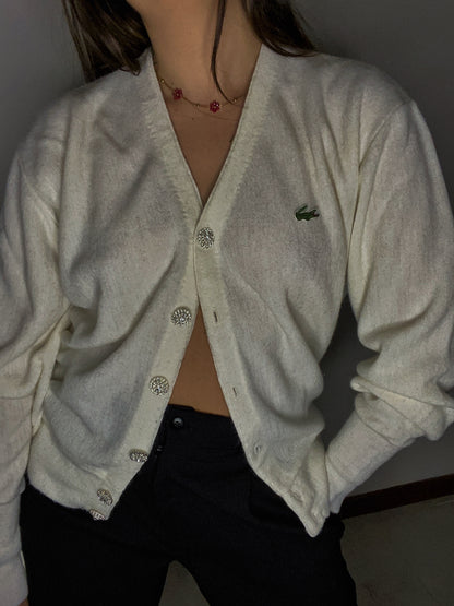 Cardigan vintage Lacoste rielaborato