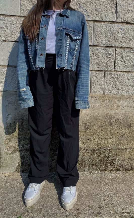 Jacket denim Ralph Lauren rielaborato