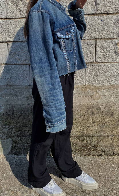 Jacket denim Ralph Lauren rielaborato