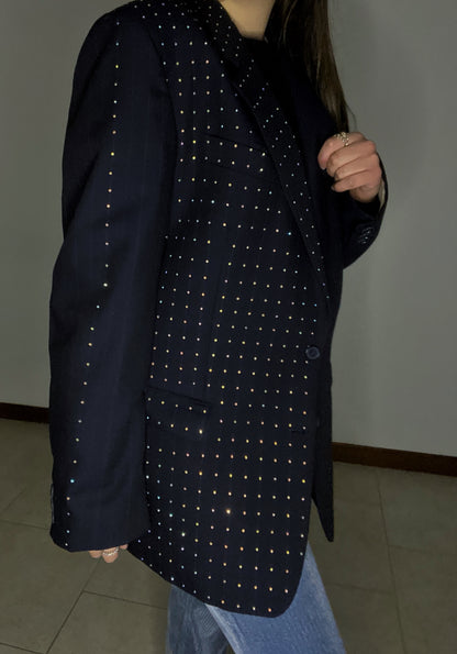 Blazer vintage blu rielaborato