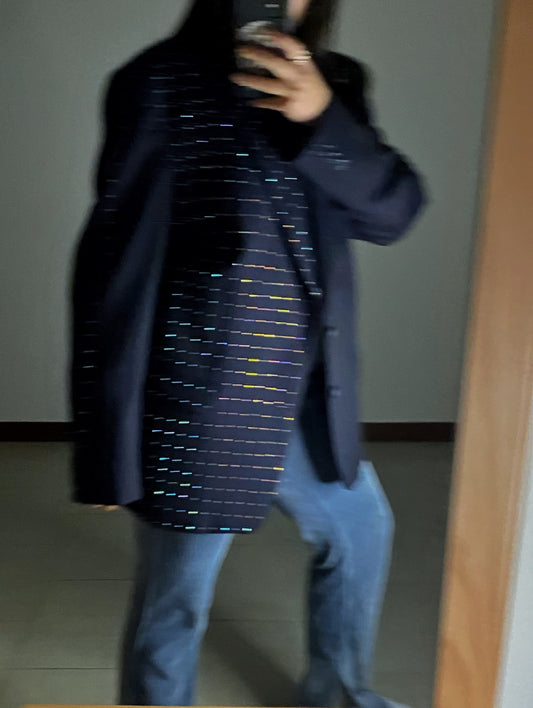 Blazer vintage blu rielaborato