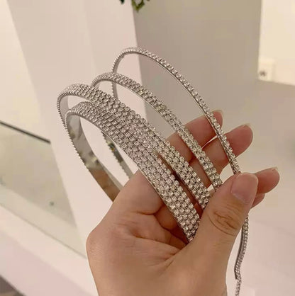 Cerchietto con strass pendenti